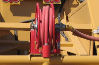 Hose Reel Installed on Mega Water Tank