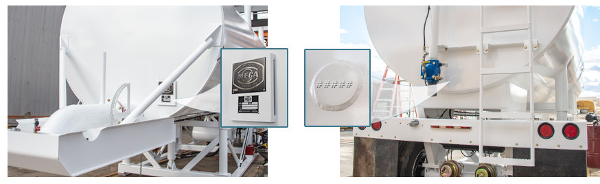 Location of Stand Tank Serial and Model Numbers